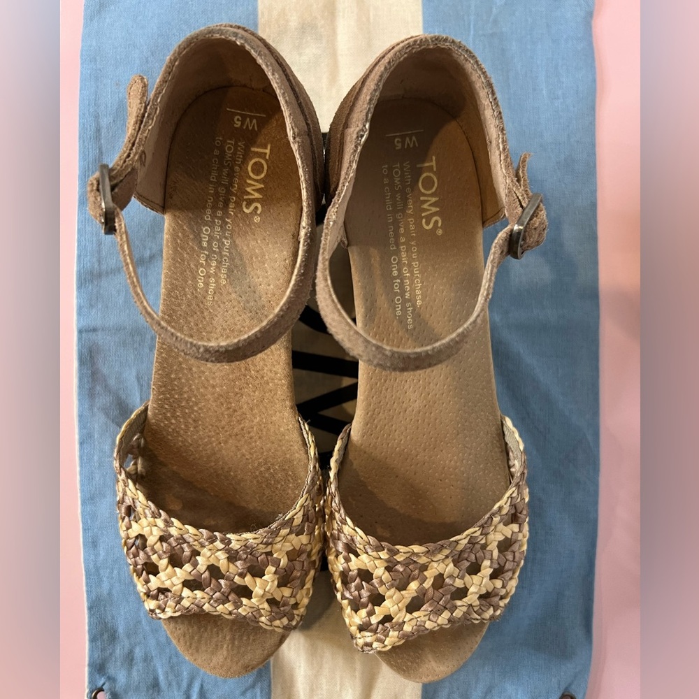 Tom’s - Women’s Espadrille Wedge Shoes - Size 5
